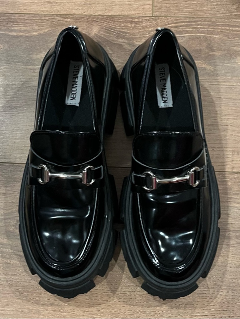 Steve Madden Trifecta Platform Loafer Black